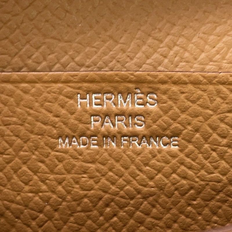 エルメス 二つ折り財布 ベアンコンパクト ゴールド/シルバー金具 エプソン W刻印 財布