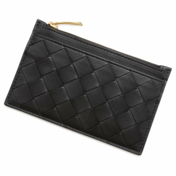 ボッテガヴェネタ コインケース イントレチャート レザー 608784 BOTTEGA VENETA 黒