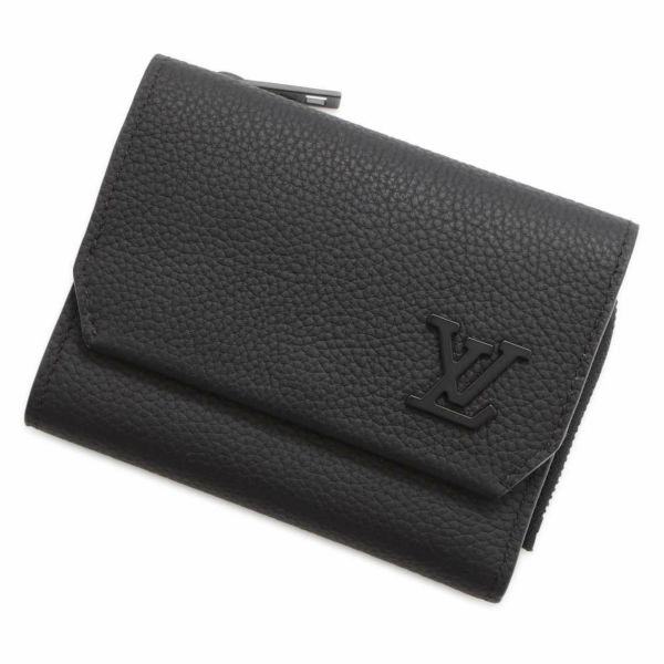 ルイヴィトン 三つ折り財布 アエログラム  ポルトフォイユ・パイロット M81740 LOUIS VUITTON メンズ 黒