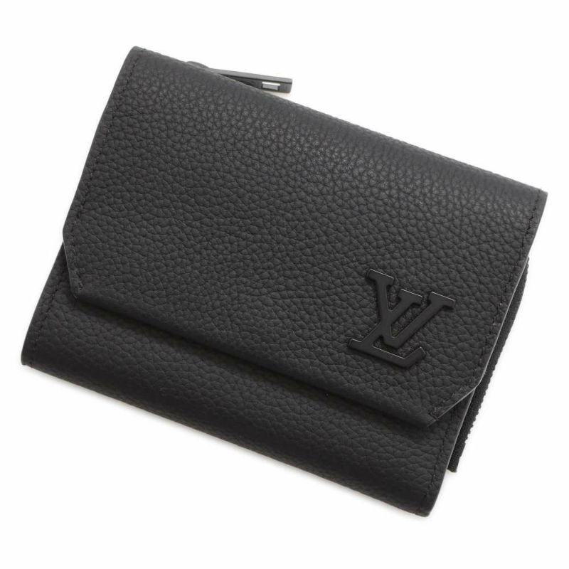 ルイヴィトン 三つ折り財布 アエログラム  ポルトフォイユ・パイロット M81740 LOUIS VUITTON メンズ 黒