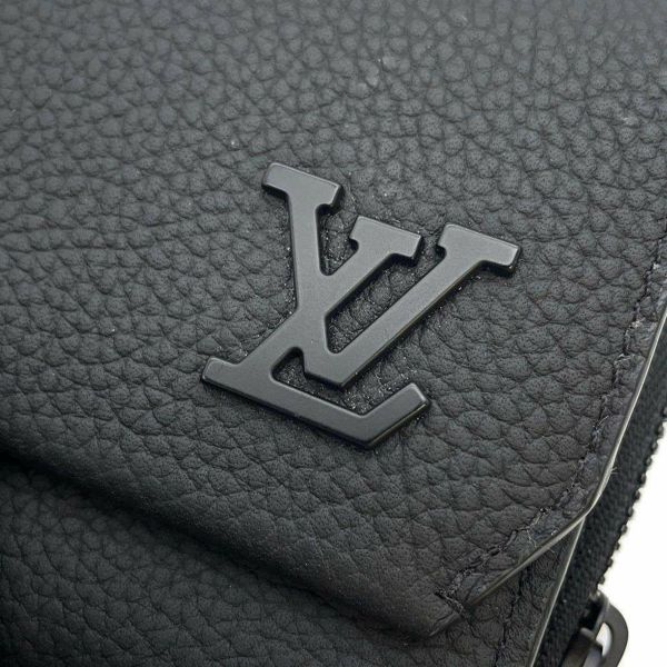 ルイヴィトン 三つ折り財布 アエログラム  ポルトフォイユ・パイロット M81740 LOUIS VUITTON メンズ 黒