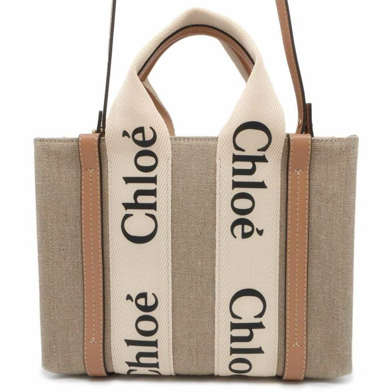 クロエ ハンドバッグ ウッディ トート スモール キャンバス CHC22AS397I2690Z Chloe 2wayショルダー
