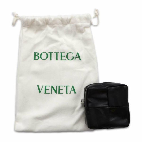 ボッテガヴェネタ ベルト イントレチャート レザー サイズ95 709342 BOTTEGA VENETA ポーチ メンズ 黒