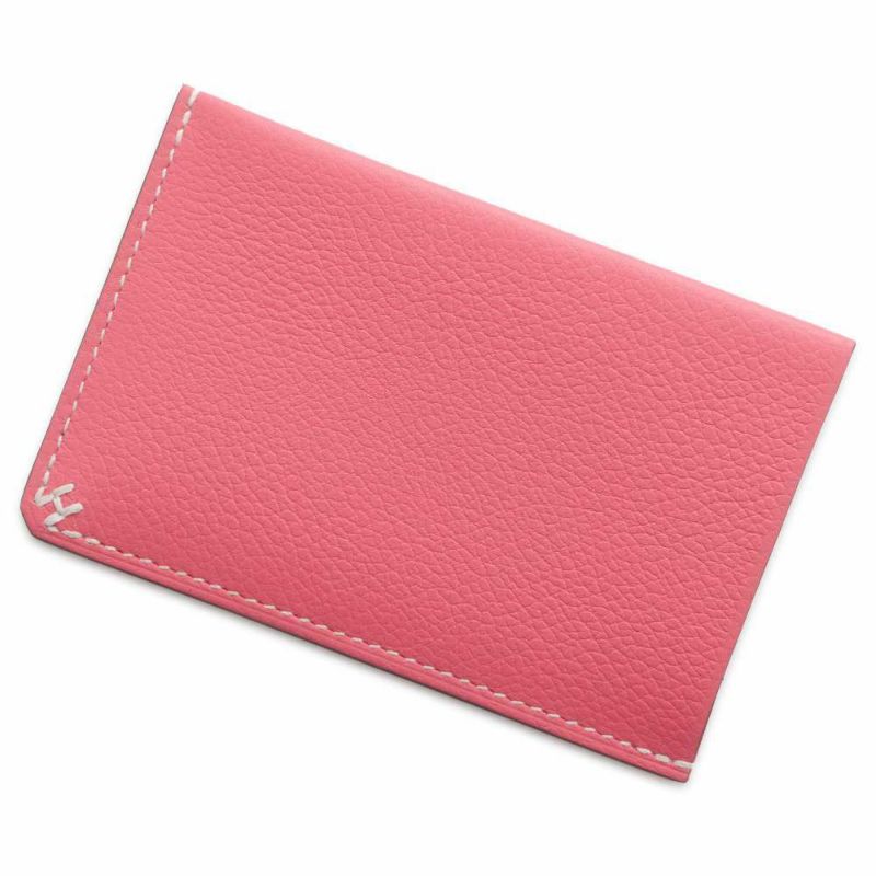 エルメス カードケース Hセリエ ローズアザレ エバーカラー W刻印 HERMES 財布