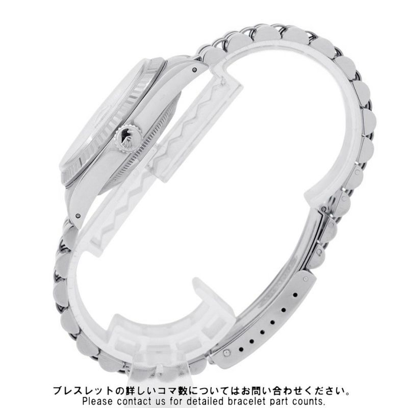 ロレックス デイトジャスト36 ランダムシリアル ルーレット SS/K18ホワイトゴールド 10Pダイヤ 116234G 腕時計 シルバー文字盤
