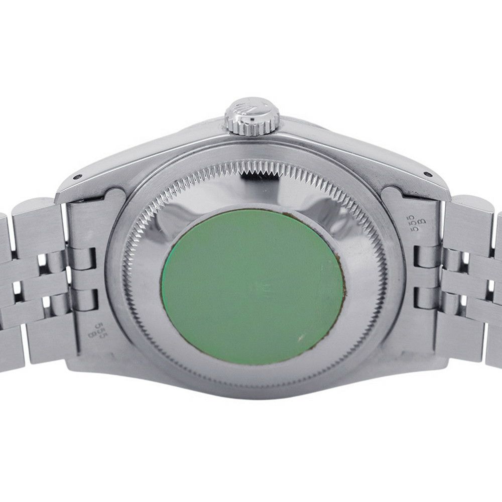 ロレックス デイトジャスト36 ランダムシリアル ルーレット SS/K18ホワイトゴールド 10Pダイヤ 116234G 腕時計 シルバー文字盤