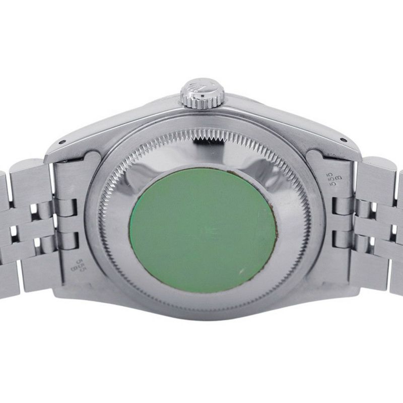 ロレックス デイトジャスト36 ランダムシリアル ルーレット SS/K18ホワイトゴールド 10Pダイヤ 116234G 腕時計 シルバー文字盤