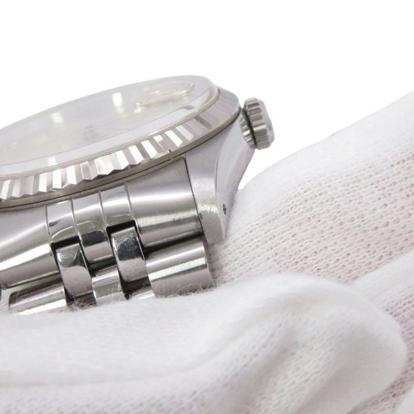ロレックス デイトジャスト36 ランダムシリアル ルーレット SS/K18ホワイトゴールド 10Pダイヤ 116234G 腕時計 シルバー文字盤