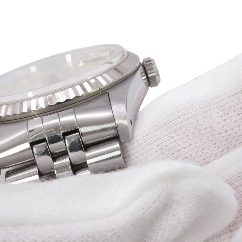 ロレックス デイトジャスト36 ランダムシリアル ルーレット SS/K18ホワイトゴールド 10Pダイヤ 116234G 腕時計 シルバー文字盤