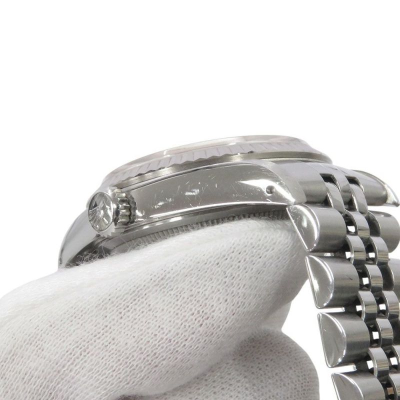 ロレックス デイトジャスト36 ランダムシリアル ルーレット SS/K18ホワイトゴールド 10Pダイヤ 116234G 腕時計 シルバー文字盤