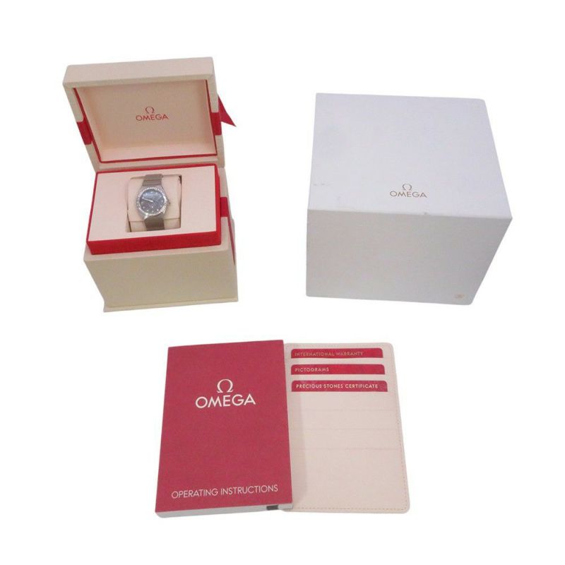 オメガ コンステレーション ダイヤベゼル 131.15.28.60.99.001 クォーツ ラベンダー文字盤 12Pダイヤ メテオライト