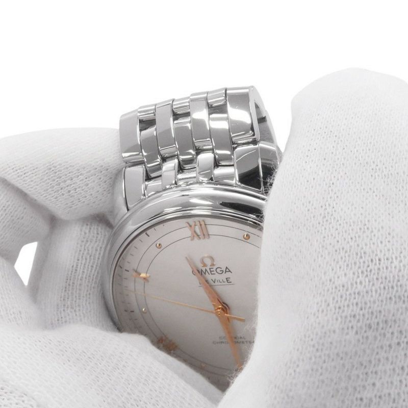 オメガ デ・ヴィル プレステージ コーアクシャル 424.10.40.20.02.002 OMEGA 腕時計 デビル シルバー文字盤