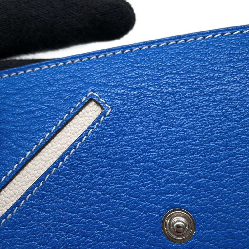 エルメス メガネケース インザループ ウィンク ブルーブリュム/ブルーイドラ/モーヴシルベストル/ケブラコ/シルバー金具 シェブルミゾル U刻印