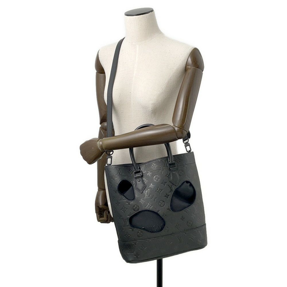 ルイヴィトン トートバッグ モノグラム・アンプラント ウィズ ホールズ PM M45887 コムデギャルソン 川久保玲 コラボ 黒 ブラック