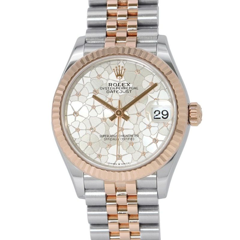 ロレックス デイトジャスト31 278271 ROLEX レディース 腕時計 ウォッチ シルバー文字盤 フローラルモチーフ