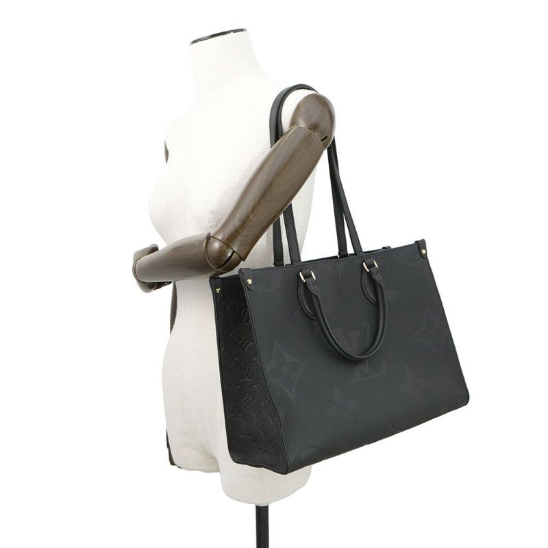 ルイヴィトン トートバッグ モノグラム・アンプラント オンザゴー MM M45595 ヴィトン バッグ 2way ショルダーバッグ ブラック 黒