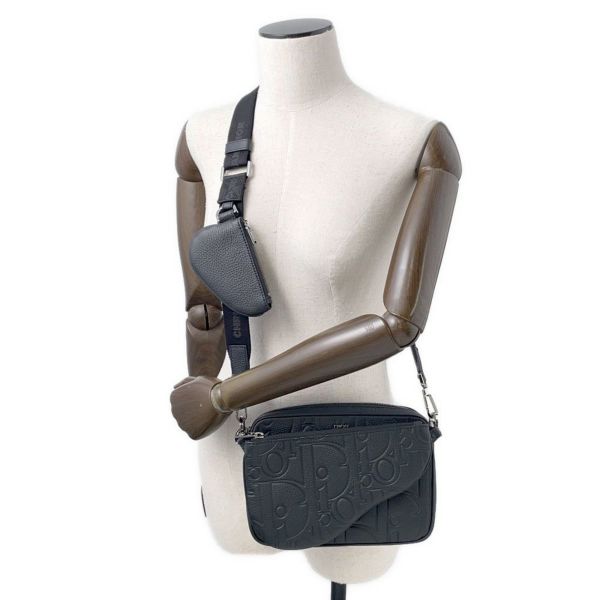 クリスチャン・ディオール ショルダーバッグ ディオール グラビティ サドル 3-in-1 カーフレザー 1ADPO049YKS 黒