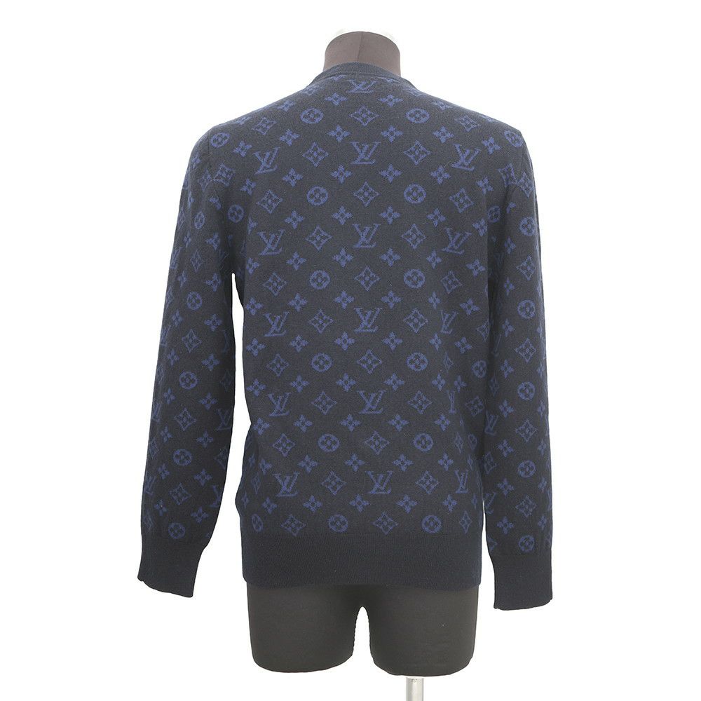 ルイヴィトン セーター モノグラム ハーフアンドハーフ カシミヤ メンズサイズS LOUIS VUITTON 長袖