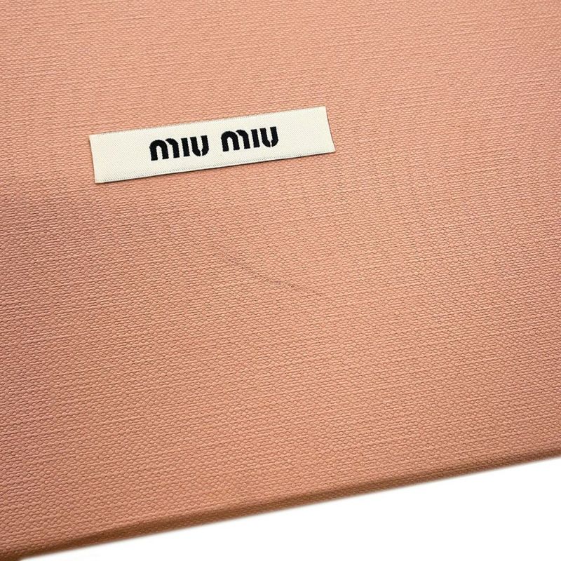 ミュウミュウ ハンドバッグ 巾着バッグ ロゴ キャンバス 5RM008 Miu Miu ツバメ