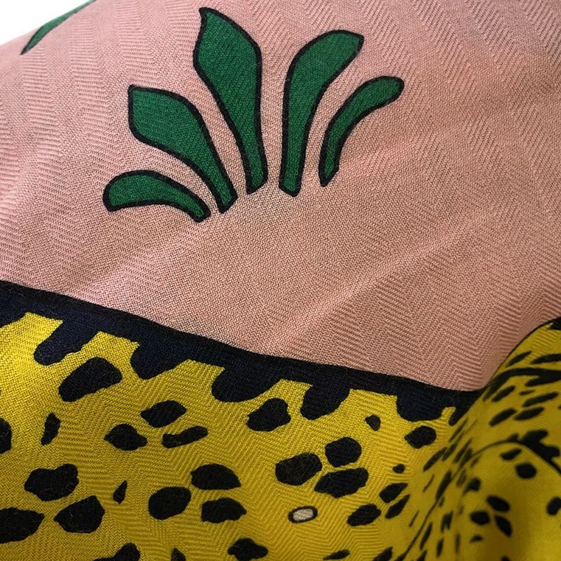 エルメス ストール カレ140 カレジェアン Les Leopards レオパード HERMES カシミヤ シルク 2022春夏