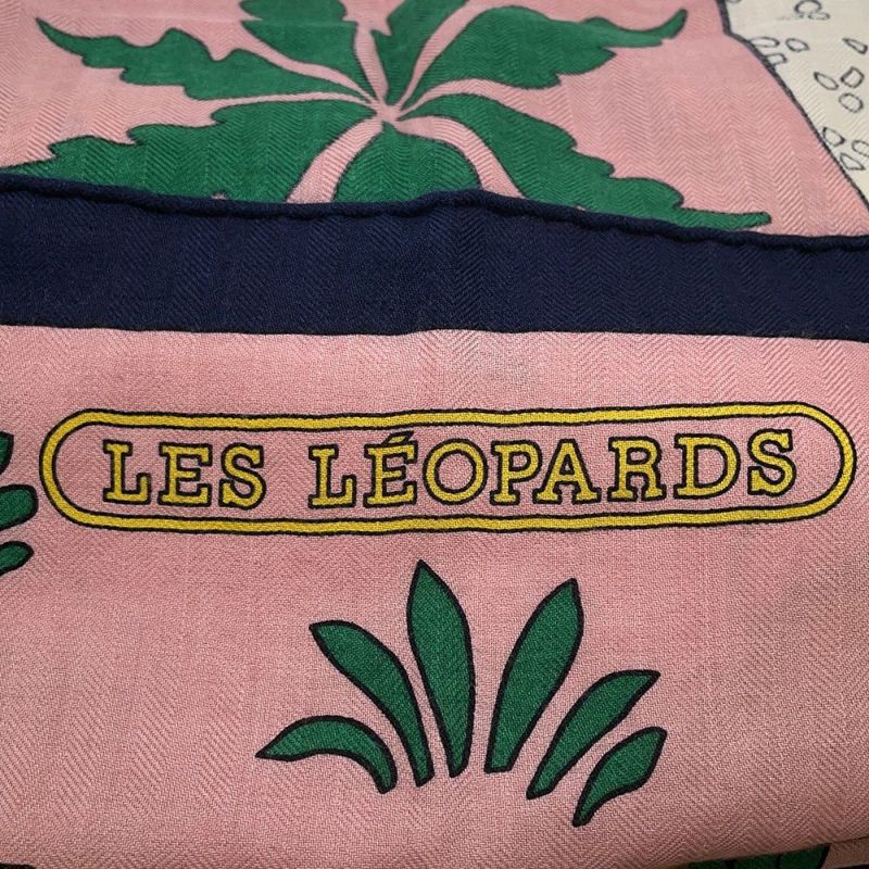 エルメス ストール カレ140 カレジェアン Les Leopards レオパード HERMES カシミヤ シルク 2022春夏