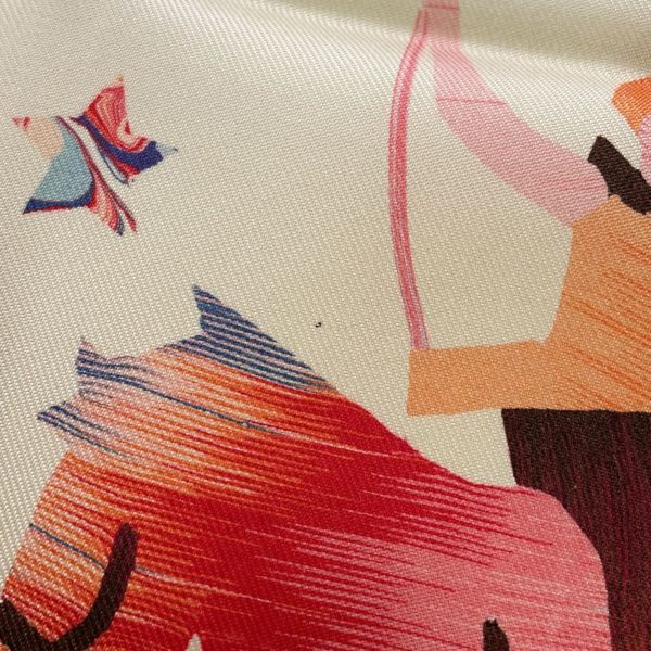 エルメス スカーフ カレ90 レ・ムスタングマーブル LES MUSTANGS MARBLE HERMES シルク 京都マーブル