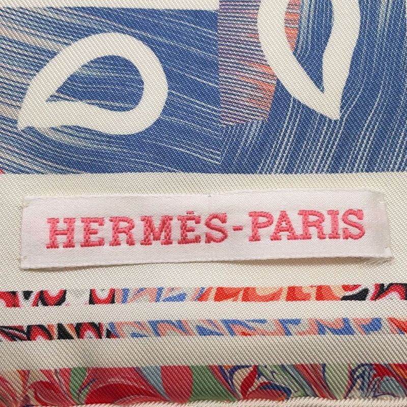 エルメス スカーフ カレ90 レ・ムスタングマーブル LES MUSTANGS MARBLE HERMES シルク 京都マーブル