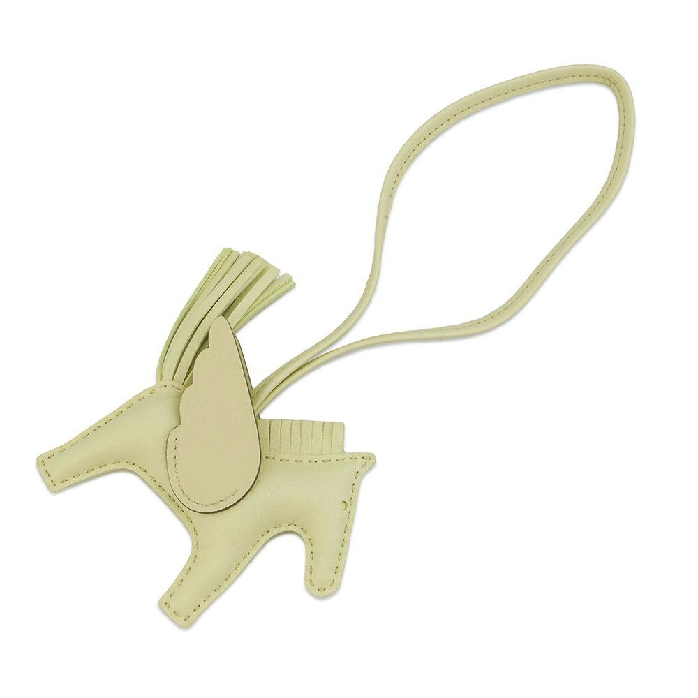 エルメス バッグチャーム ロデオPM ペガサス ジョーヌミルトン ラムスキン W刻印