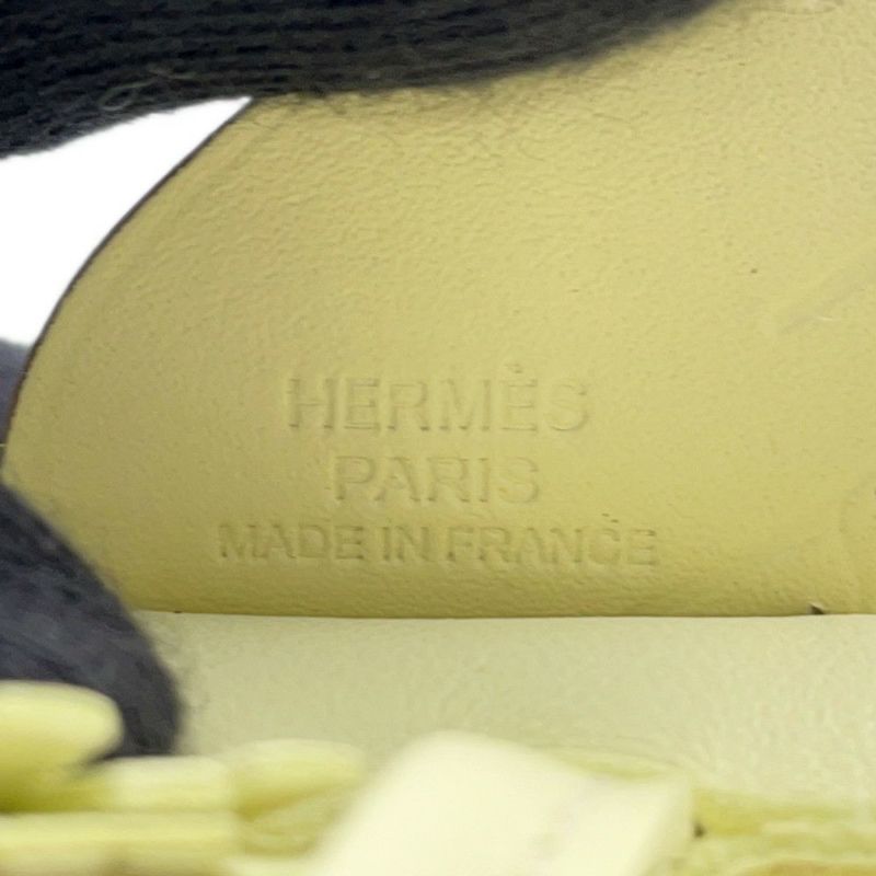 エルメス バッグチャーム ロデオPM ペガサス ジョーヌミルトン ラムスキン W刻印