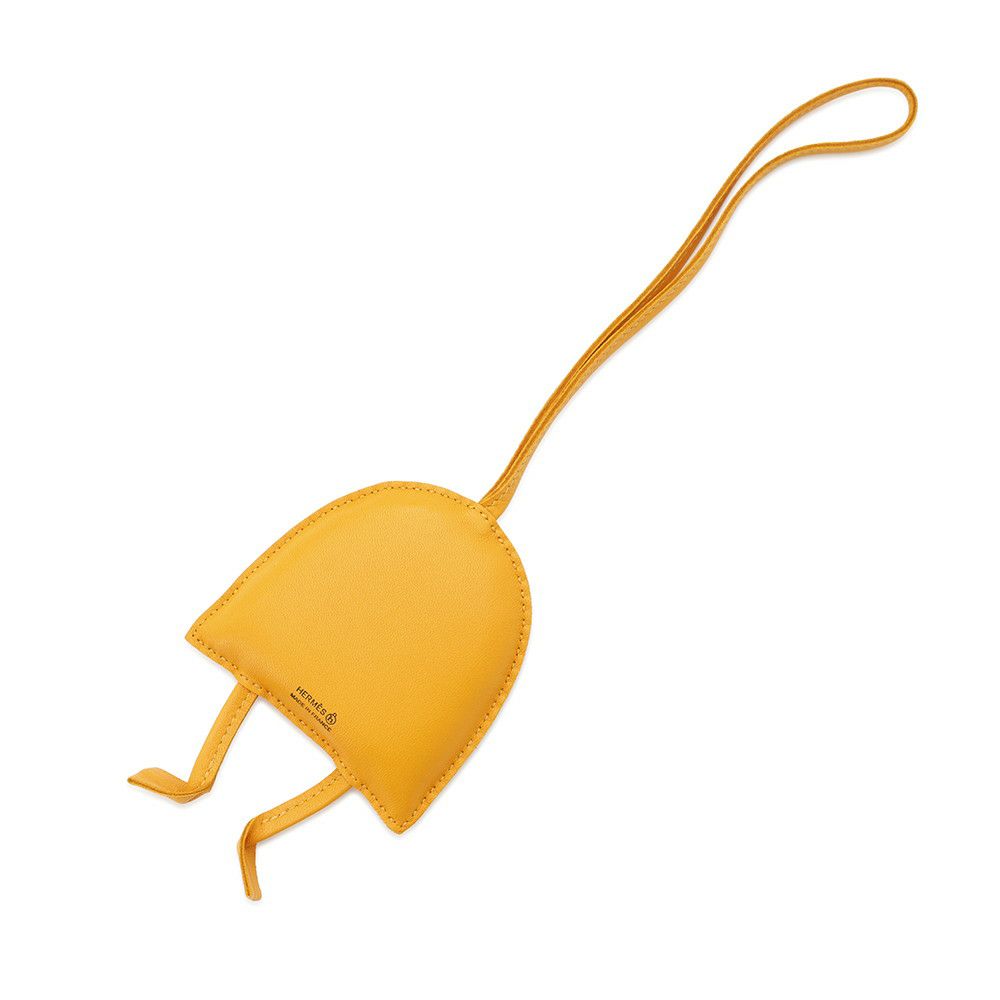 エルメス バッグチャーム プティアッシュ フクロウ オレンジ/マルチカラー スイフト/エプソン