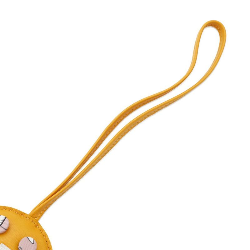 エルメス バッグチャーム プティアッシュ フクロウ オレンジ/マルチカラー スイフト/エプソン