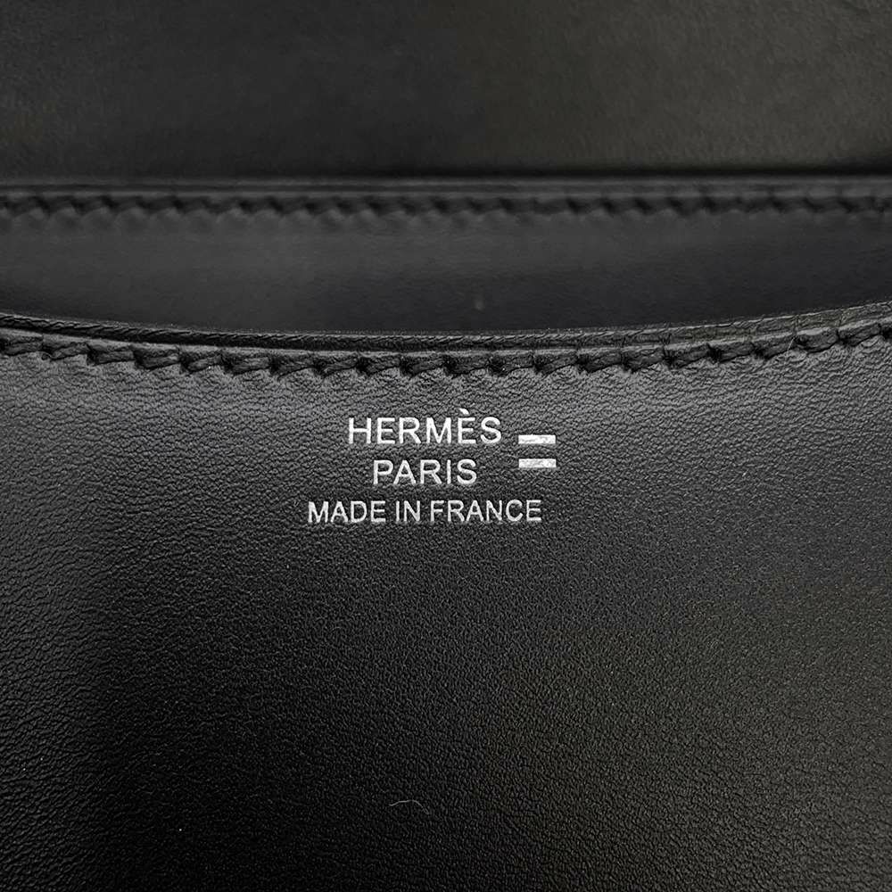 エルメス ミニ コンスタンス3 ブラック/シルバー金具 ヴォームッシュ/リザード Z刻印 黒