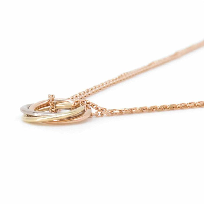カルティエ ネックレス トリニティ K18PGピンクゴールド K18YGイエローゴールド K18WGホワイトゴールド B7218200 Cartier