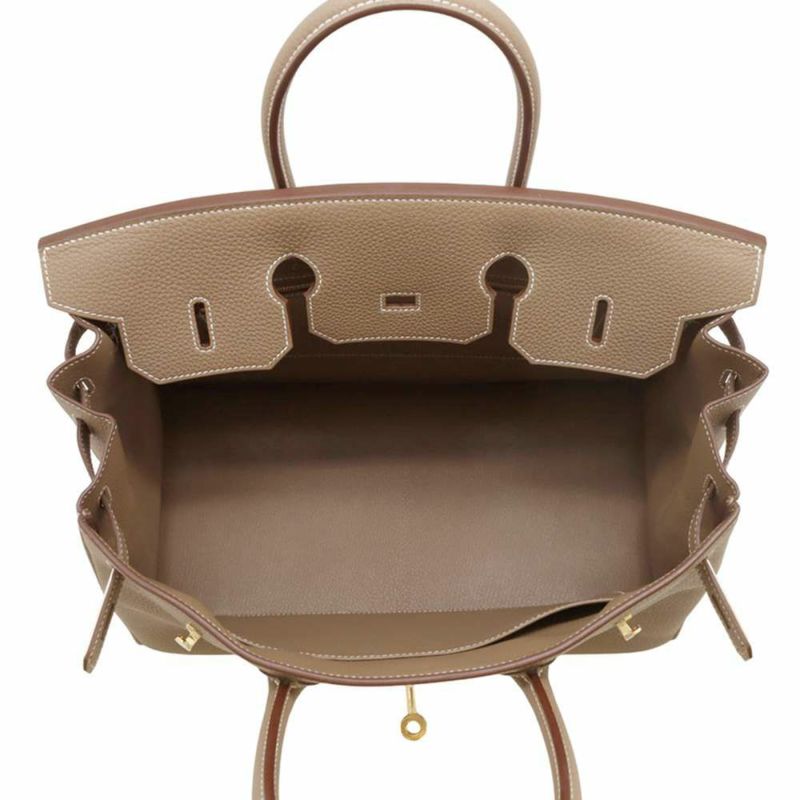 エルメス バーキン35 エトゥープ/ゴールド金具 トゴ W刻印 HERMES Birkin ハンドバッグ