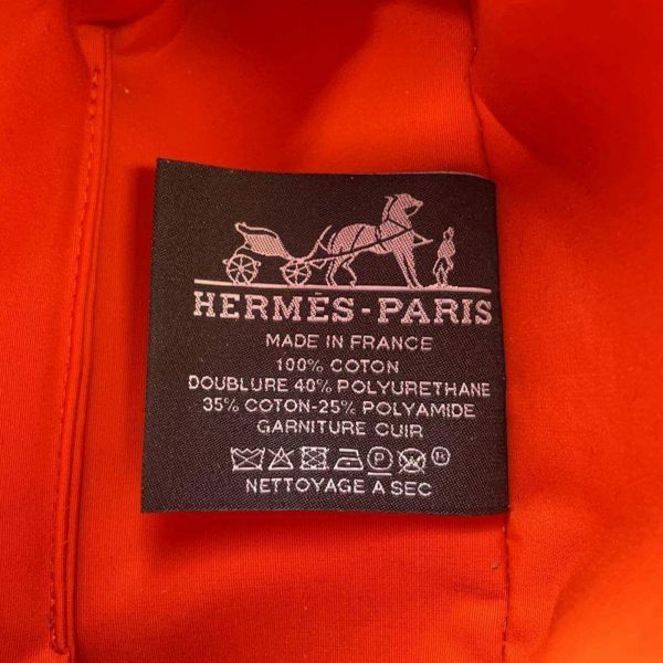 エルメス ポーチ ボリードポーチ ミニミニ オレンジ/シルバー金具 キャンバス HERMES