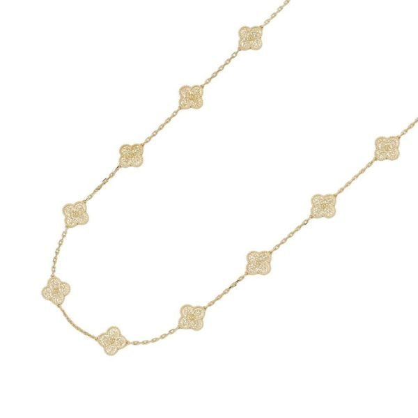 ヴァンクリーフ&アーペル ネックレス ヴィンテージ アルハンブラ ロングネックレス 20モチーフ K18YGイエローゴールド VCARO1IC00