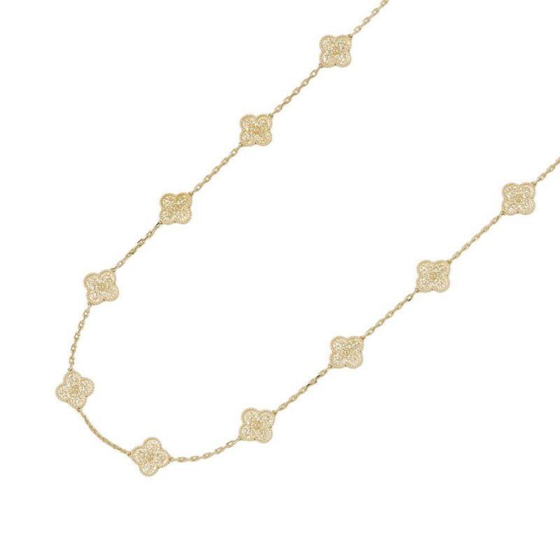 ヴァンクリーフ&アーペル ネックレス ヴィンテージ アルハンブラ ロングネックレス 20モチーフ K18YGイエローゴールド VCARO1IC00