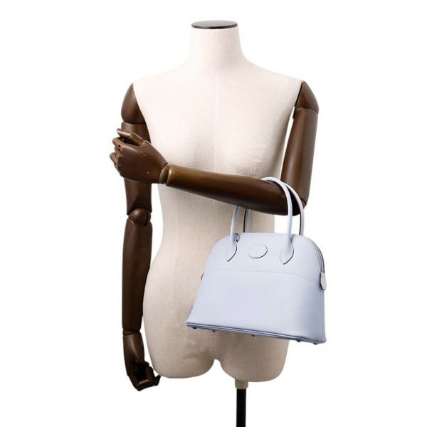 エルメス ハンドバッグ ボリード27 ブルーブリュム/シルバー金具 エプソン Y刻印 2wayショルダー