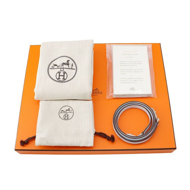 エルメス ハンドバッグ ボリード27 ブルーブリュム/シルバー金具 エプソン Y刻印 2wayショルダー