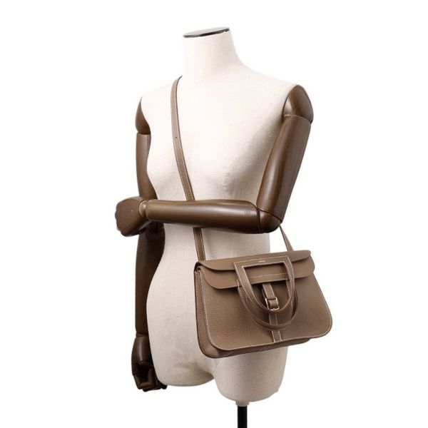 エルメス ハンドバッグ アルザン25 エトゥ―プ/ゴールド金具 トリヨンクレマンス K刻印 2wayショルダー