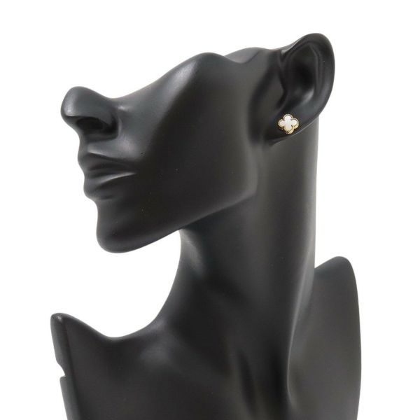 ヴァンクリーフ&アーペル ピアス スウィート アルハンブラ ピアス マザーオブパール K18YGイエローゴールド VCARA44800