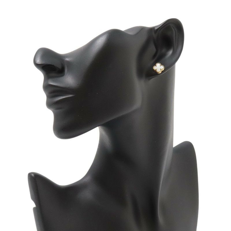 ヴァンクリーフ&アーペル ピアス スウィート アルハンブラ ピアス マザーオブパール K18YGイエローゴールド VCARA44800