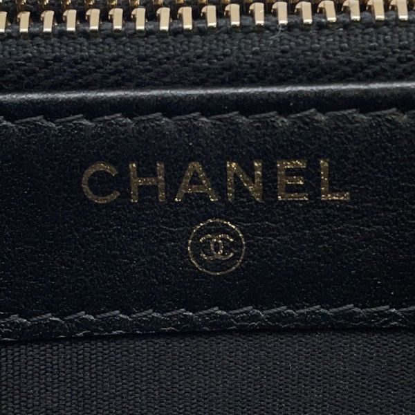 シャネル チェーンウォレット ボーイシャネル ココマーク キャビアスキン A84069 CHANEL 財布 ブラック 黒 安