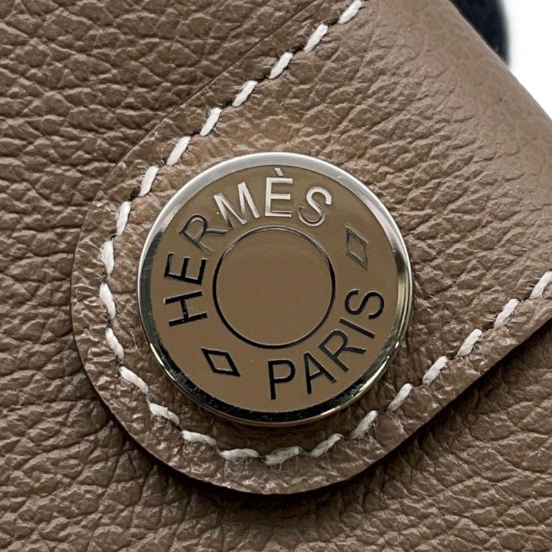 エルメス カードケース RMS エトゥープ/シルバー金具 エバーカラー K刻印 HERMES 名刺入れ
