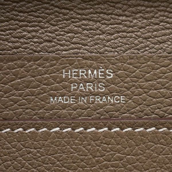 エルメス カードケース RMS エトゥープ/シルバー金具 エバーカラー K刻印 HERMES 名刺入れ
