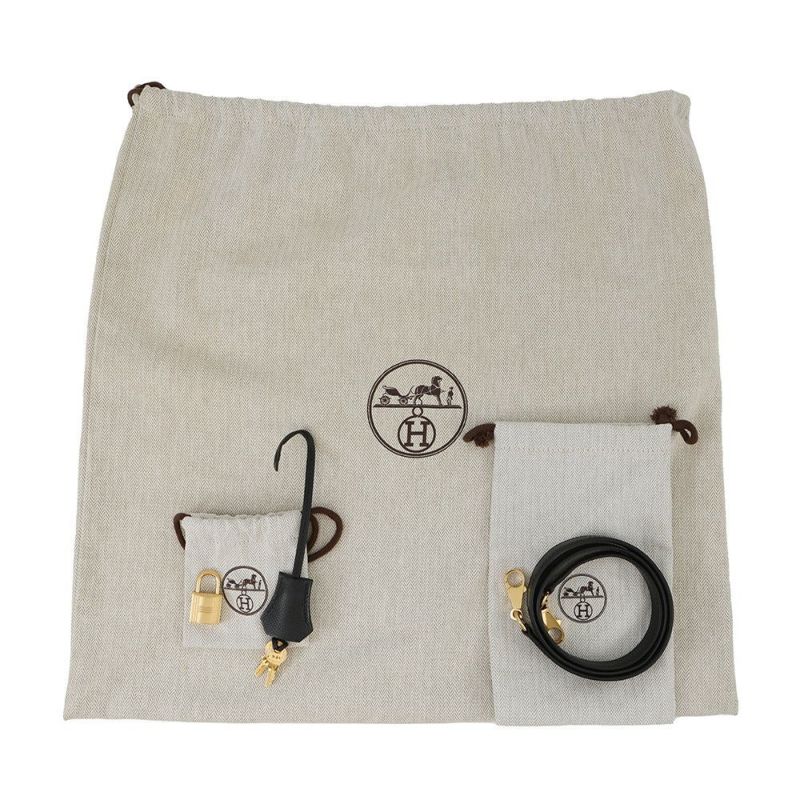 エルメス ハンドバッグ ケリー28 外縫い ブラック/ゴールド金具 エプソン T刻印 2wayショルダー 黒