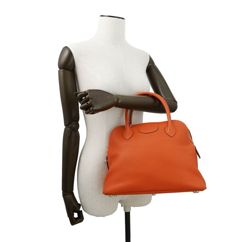 エルメス ハンドバッグ ボリード31 オレンジポピー/シルバー金具 トリヨンクレマンス T刻印 2wayショルダー