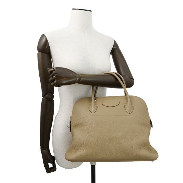 エルメス ハンドバッグ ボリード35 プシエール/シルバー金具 トリヨンクレマンス □L刻印 2wayショルダー