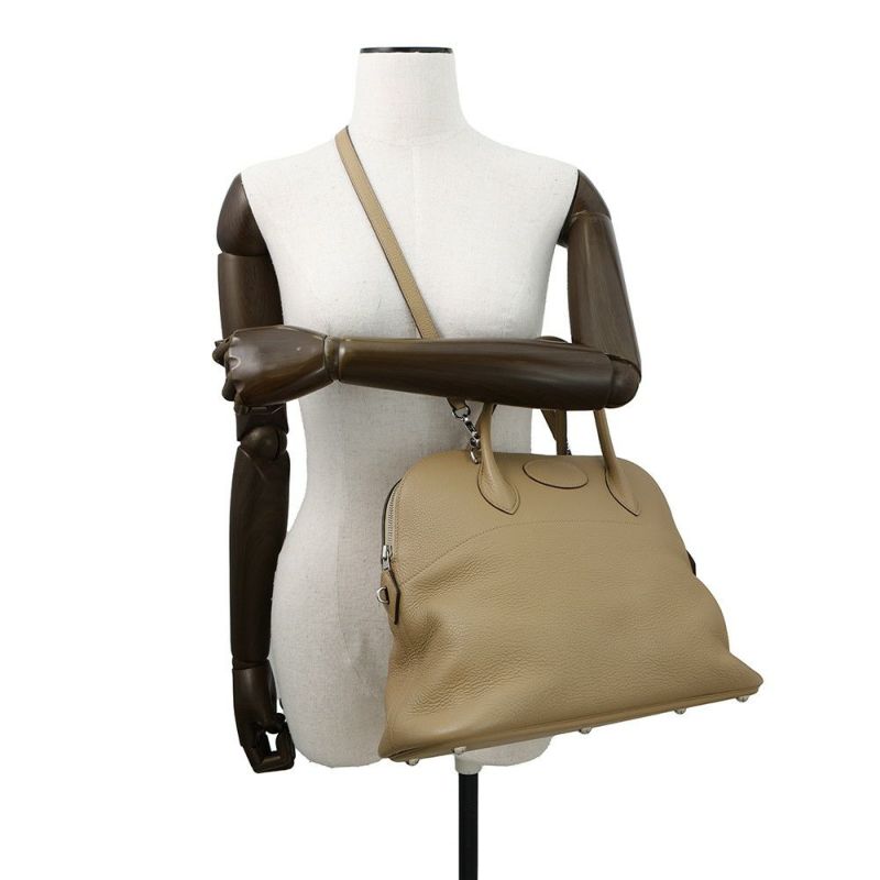 エルメス ハンドバッグ ボリード35 プシエール/シルバー金具 トリヨンクレマンス □L刻印 2wayショルダー