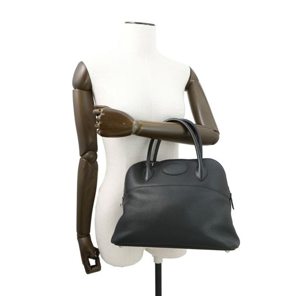 エルメス ハンドバッグ ボリード31 ブラック/シルバー金具 トリヨンクレマンス D刻印 2wayショルダー 黒